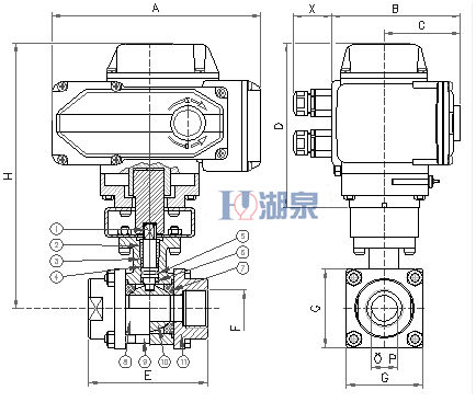 电动丝扣球阀Q911F-16P型号，图片，原理