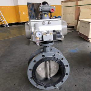 不锈钢气动dn200快装蝶阀、粉体气动蝶阀