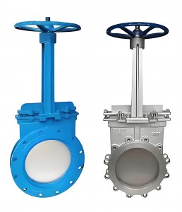 刀型闸阀 PZ73X—10R  DN100 PN10（配反法兰、