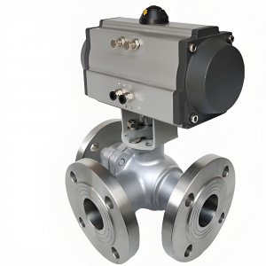 L型三通球阀 Q644F- DN25/16P 法兰连接