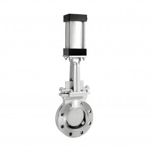 气动对夹式刀闸阀PNI.0 DN200的，材质碳钢