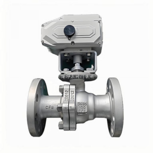 上海湖泉电动球阀Q941PPL-25\DN100法兰耐腐蚀