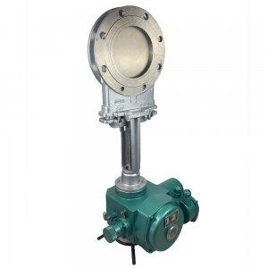 上海湖泉电动刀型闸阀PZ973H-10C DN300污水专