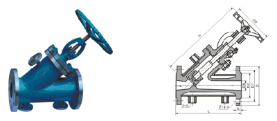 BJ45H、BJ45W 型 PN25~PN40 钢制保温夹套直流式截止阀结构图
